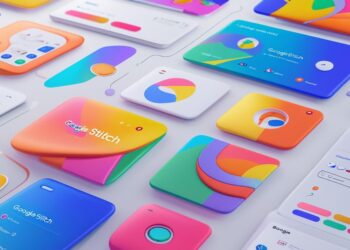 Developer using Google Stitch to build a mobile UI at a USA-based app agency - Gr Infotech